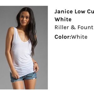 Riller & Fount White Racerback Tank Top XS NWT